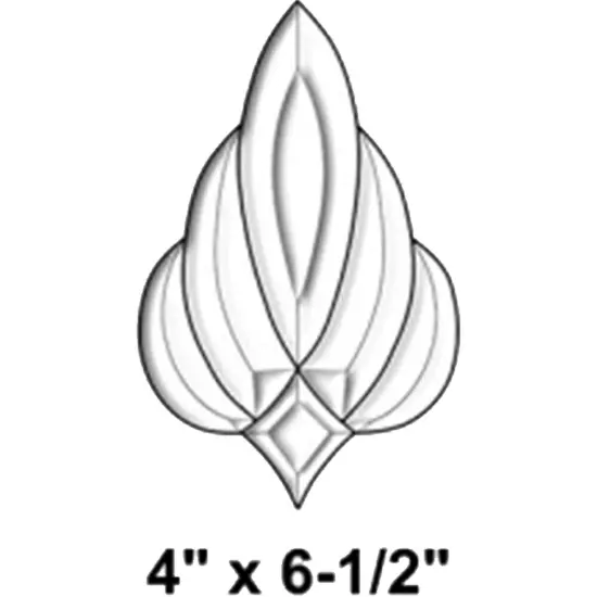 4" x 6-1/2" Exquisite Clear Glass Bevel Cluster EC348 {2}