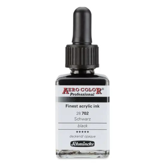 Schmincke Aero Color Professional Airbrush Color - 28 ml, Black {1}