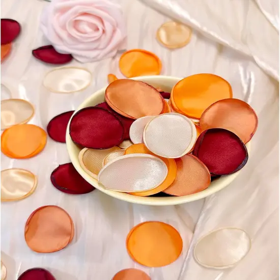 300pcs Artificial Flower Petals - Orange {3}
