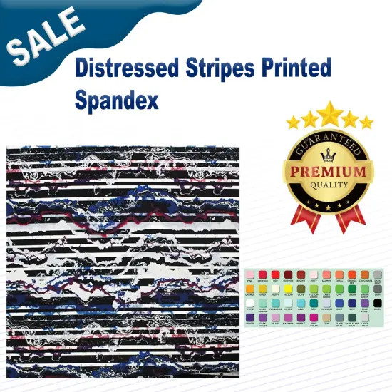 Distressed Stripes Printed Spandex {1}