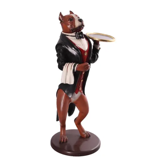 Pit Bull Butler Statue {1}