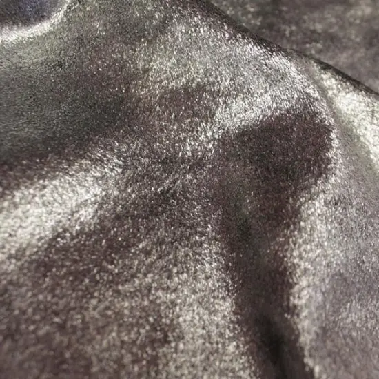 1 Yard Foiled Stretch Velvet Fabric with All Over Foil for Costumes 36" x 60" Length by Width Black/Purple {4}