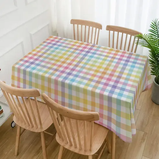 Easter Buffalo Check Plaid Tablecloth Gingham Spring Party Decoration Rustic Kitchen Dining Room Table Cover (60" x 84") {2}