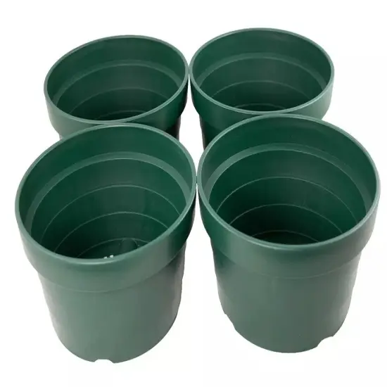 4 Gr Japanese Heavy Duty Round Plastic Bonsai / Succulent Pot 8.25"x 8.25"x 4.5" {1}