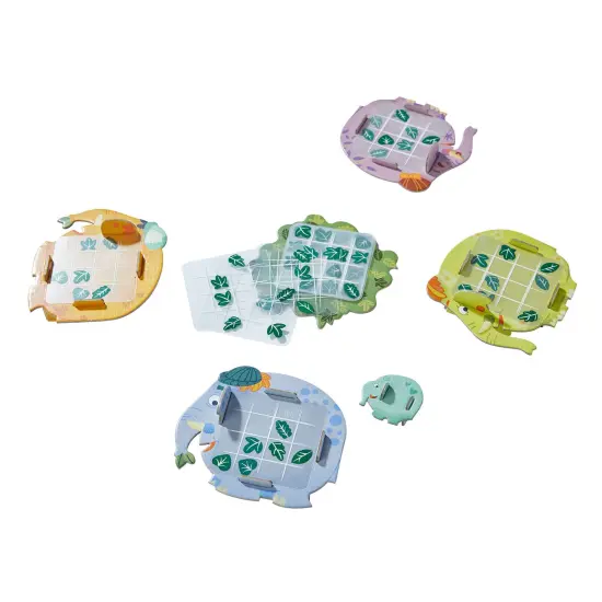 HABA Eager Elephants - Beginner Tile Placement Game for Ages 4+ Multicolor {7}