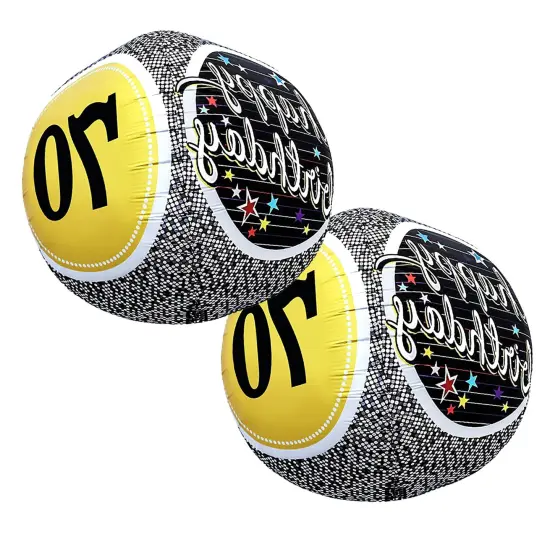Sphere 70th Birthday Milestone 3D Foil Balloon 17 Inch {5}