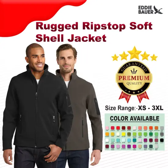 Eddie Bauer&reg; Rugged Ripstop Soft Shell Jacket Grey steel/ black {2}