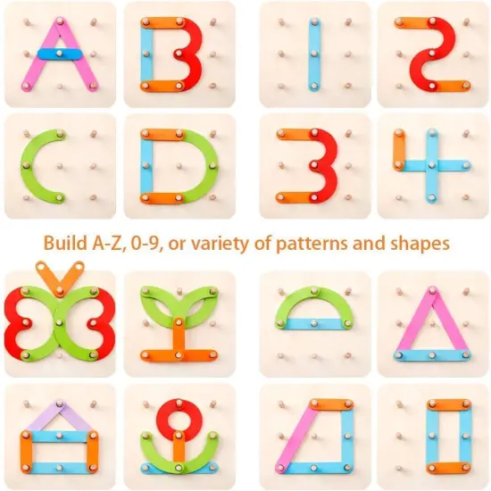 Wooden Letter Number Construction Puzzle {2}
