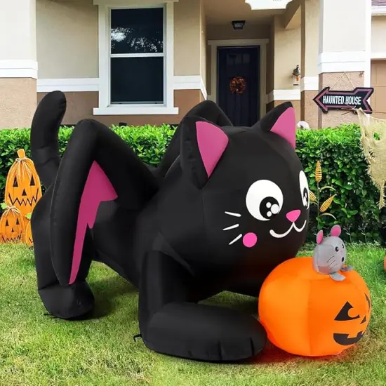 Blow Up Yard Pumpkin with Built-in LEDs for Indoor Party Garden {4}