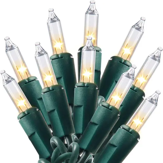 21.5FT 100 Count Clear Christmas String Lights Indoor {1}