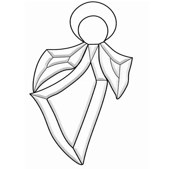 5" x 3-3/4" Exquisite Clear Glass Angel Bevel Cluster EC201 {1}