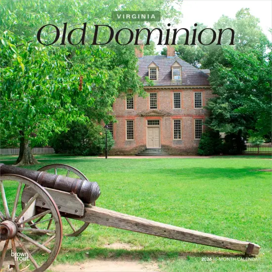 Old Dominion | Virginia Places | 2026 12 x 24 Inch (Hanging) Monthly Square Wall Calendar | Plastic-Free {1}