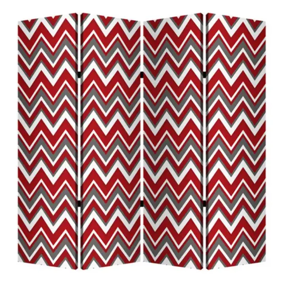 HomeRoots Decor 1-inch x 84-inch x 84-inch MLTI-Color Wood Canvas - Screen {1}