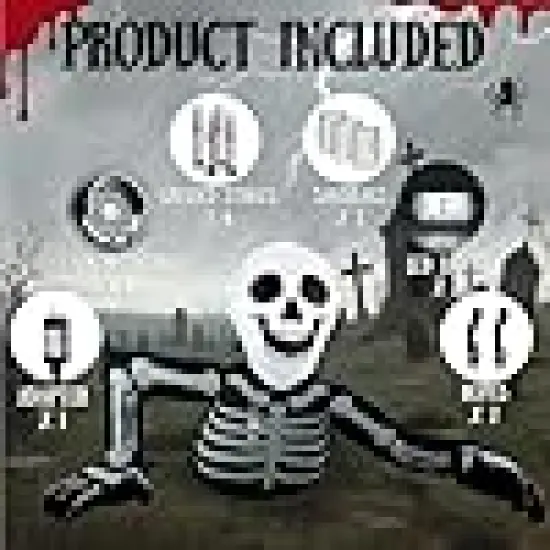 Skeleton Outdoor Decorations Blowup Yard Decor {3}