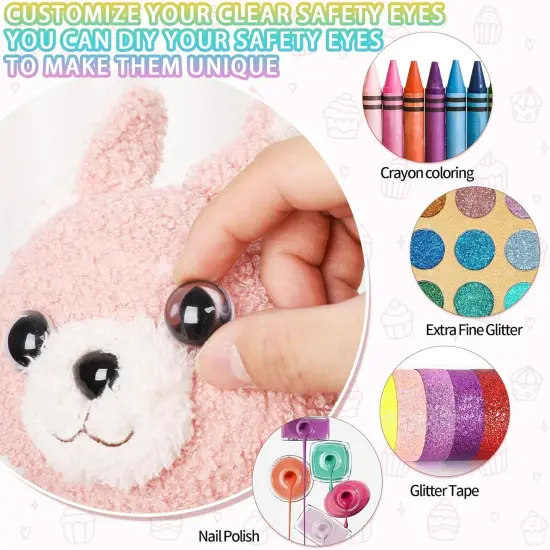 100pcs Clear Cat Safety Eyes - 20mm {3}