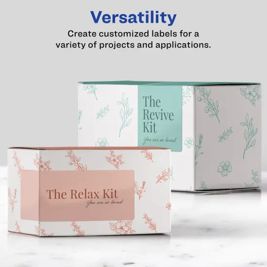 Avery Glossy White Rectangle Labels with Sure Feed, 3-1/4" x 8-3/8" {2}