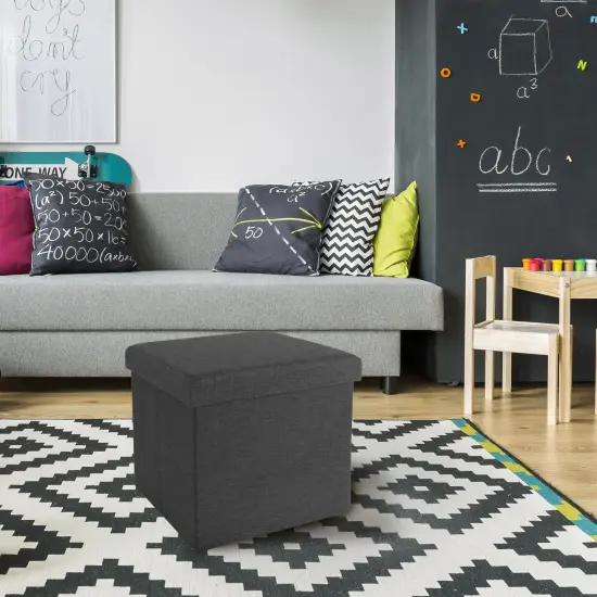 Seville Classics Storage Ottoman, 15.7" W x 15.7" D x 15.7" H {6}