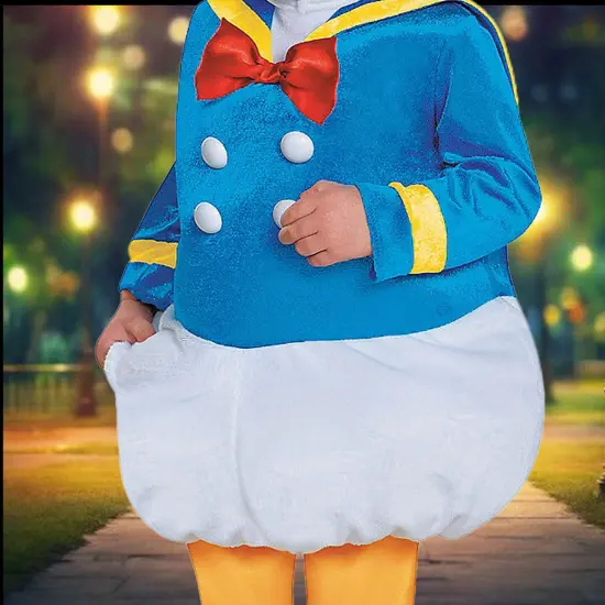 Boys Donald Duck Costume With Soft Hood And Signature Sailor Jumpsuit Infant Fits 12-18 Months {4}