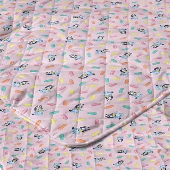 Bluey Quilted Throw Blanket Balloon Celebration {3}