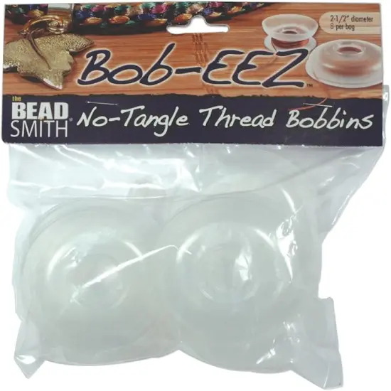 The Beadsmith No Tangle Thread Bobbins, 2.5-Inch, 8-Pack {1}