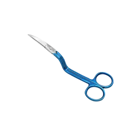 6" True Left Handed Double Curved Machine Embroidery Scissors {3}