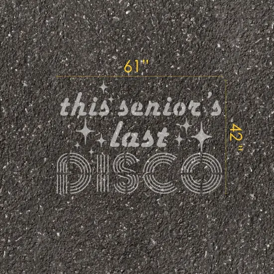 Senior&rsquo;s Last Disco Parking Space Stencil | High School Senior Parking Spot Stencil | Reusable Stencil | Stencil Ease | {4}