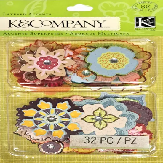 K & Company Handmade Mixed Petal Layered Accents {1}