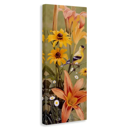 Stupell Industries Among the Flowers Bird Canvas Wall Art Design by Rod Lawrence {3}