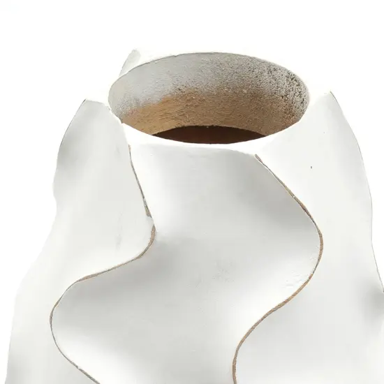 Decorative Handcrafted Accent Wood Vase-6x17 Inch {5}