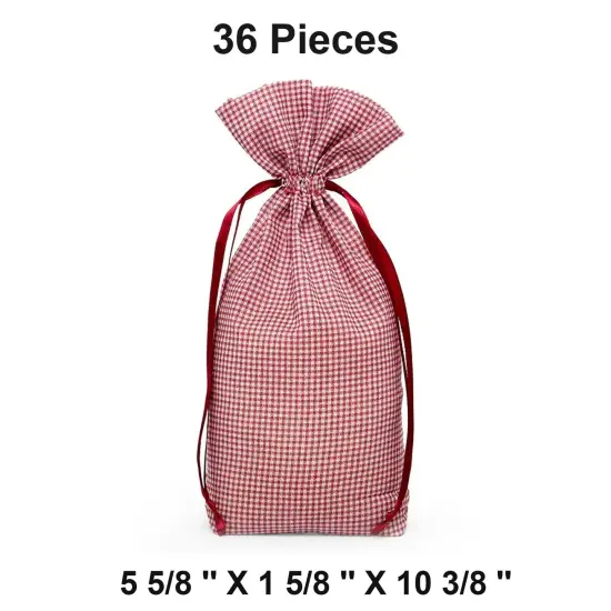 Durable Gingham Cotton Bag 5 5/8" x 1 5/8" x 10 3/8" {1}