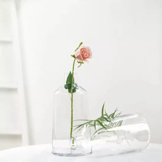 Clear 12" Glass Vases Tapered Neck Wedding Party Centerpieces Supplies {2}