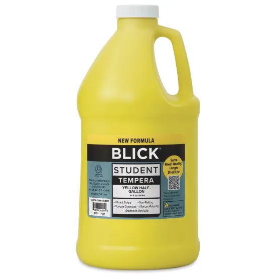 Blick Student Tempera Paint - Yellow, 64 oz bottle {2}