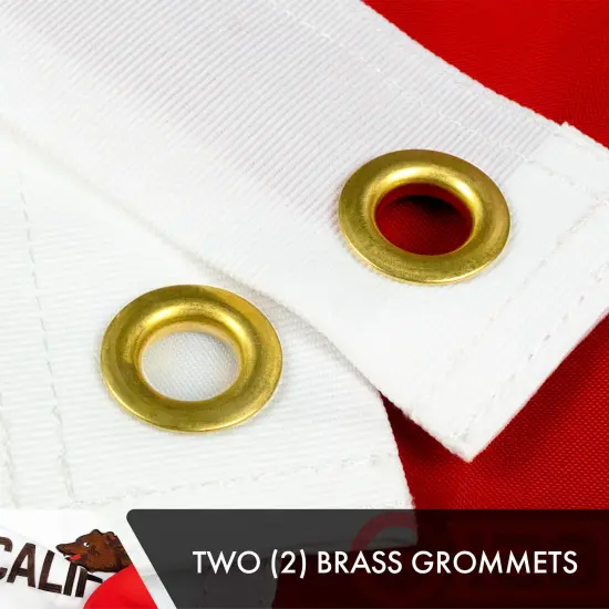 California State Flag 210D Embroidered Polyester 3x5 Ft - Double Sided 3ply {3}