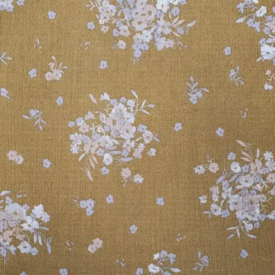 1 Yard Mustard Gold Rayon Crinkle Fabric for Skirts Blouses Dresses and Lightweight Apparel 50/52" Width {2}