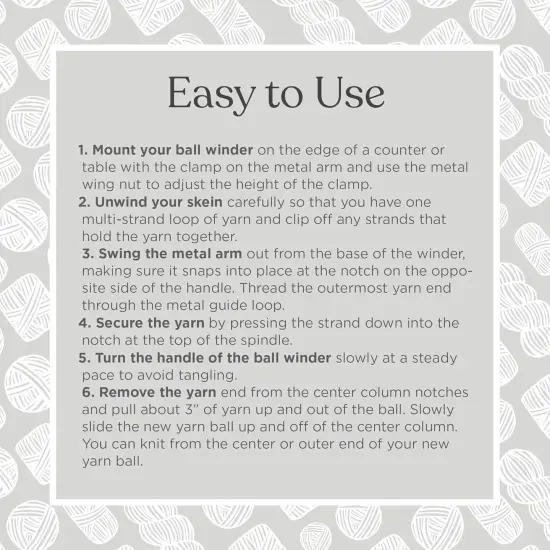 Yarn Ball Winder for Knitting and Crocheting {4}