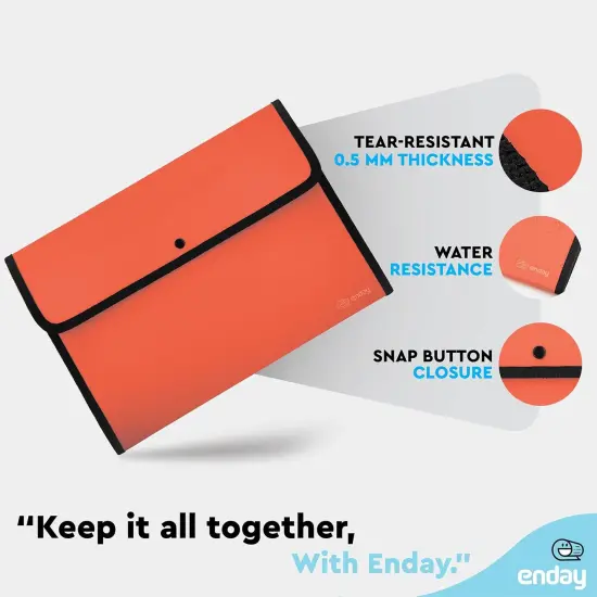 A4 Letter Size Reusable Filling Envelopes -Red {2}