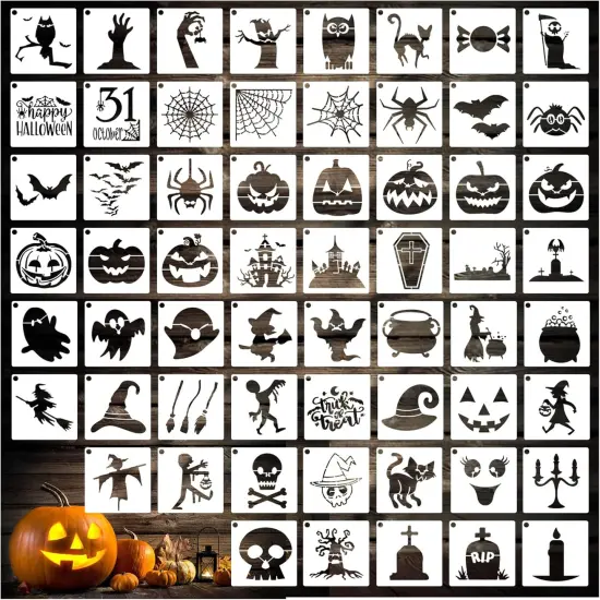 Small Stencils for Painting on Wood Reusable, 3 Inch Reusable Stencil (halloween) {1}