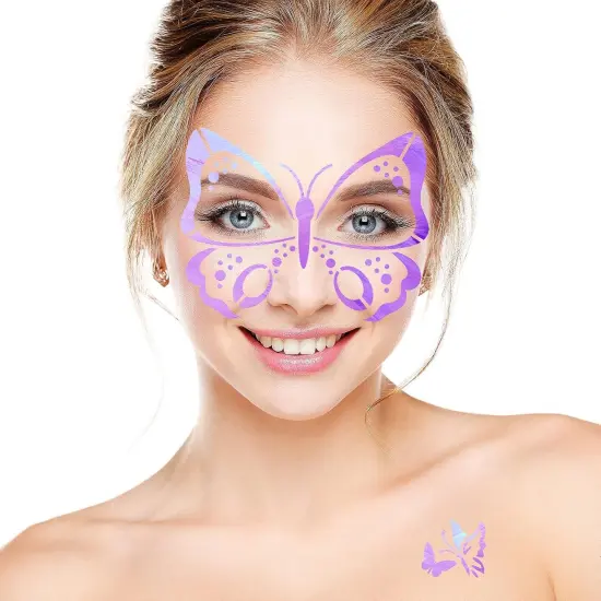 40 Pcs Halloween Face Paint Stencils	[image-dependent] {3}