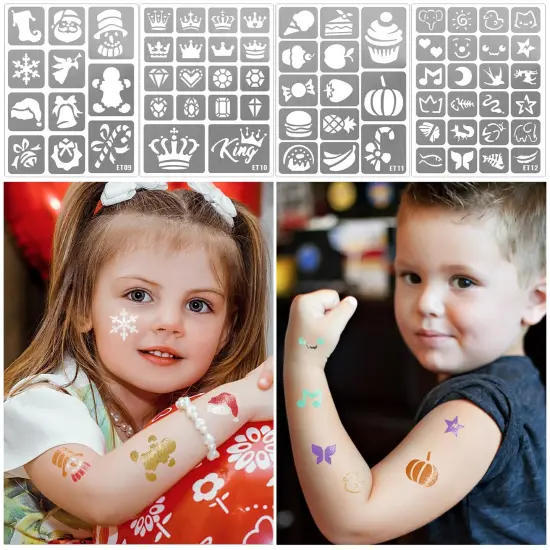 183 PCS Temporary Tattoos Stencils for Kids(Tattoos Stencils) {3}