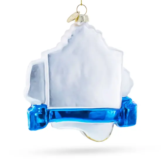 Landmarks and Symbols of Greece Glass Christmas Ornament {4}