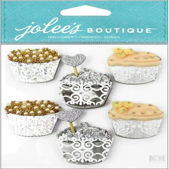 Jolee's Boutique Glittery Cupcakes Repeat Dimensional Stickers {1}