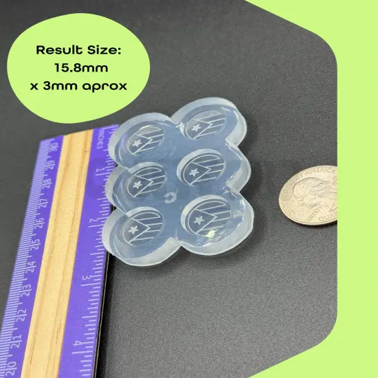 Puerto Rico Studs Earring Dangle Silicone Mold {2}