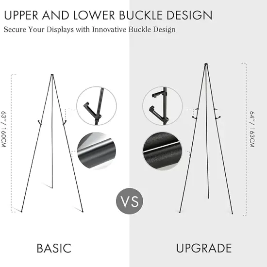 ARTIFY 64" Sign Easel Stand | Instant Display Tripod for Wedding Signs, Posters, Paintings, Canvas, and Poster Boards | Portable Stand for Home, School Supplies, Shop, and Ceremonies, Black {4}