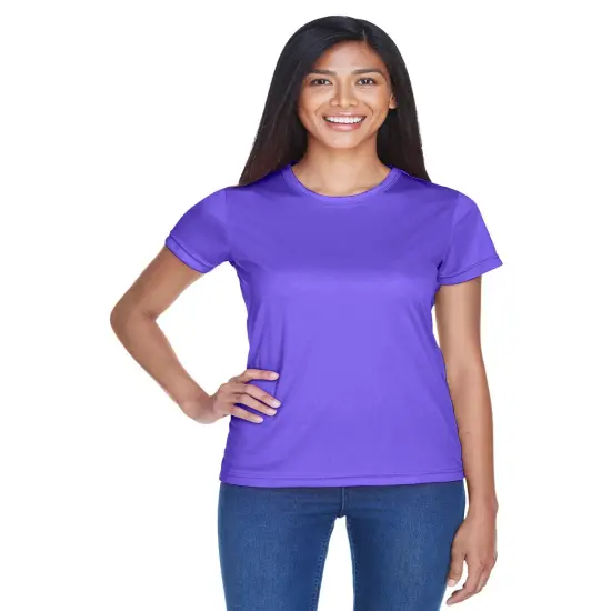 UltraClub&reg; Ladie's Cool & Dry Sport Performance Interlock T-Shirt PURPLE {1}