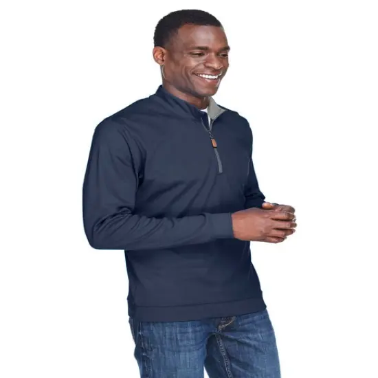 Devon & Jones® Men's DRY Performance Quarter-Zip OC BL/ NV/ OC BL {5}