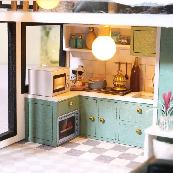 Miniature Wizardi Roombox Kit - Modern Style Dollhouse Kit {5}