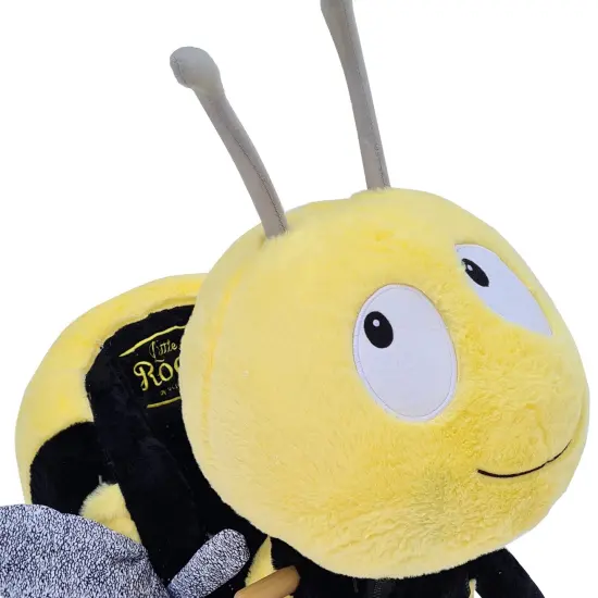Gerardo's Toys: Little Rockers - Bee - Wooden Plush Ride-On Rocking Animal Toy, Plays Music, Removable Soft Fabric Cover, Toddler & Kids Ages 24mo+ {6}