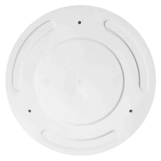 Bloem Mathers Round Planter With Saucer Tray: 8" - White - Modern Design, Durable Plastic Pot, Removable Saucer, For Indoor & Outdoor Use, Gardening, 1.4 Gallon Capacity {4}