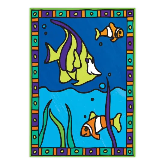 MFP203 | Painting by numbers&trade; Children's 12pc 8.75" x 11.75" Sea Turtle & Fish Painting Project 2-Pack {2}