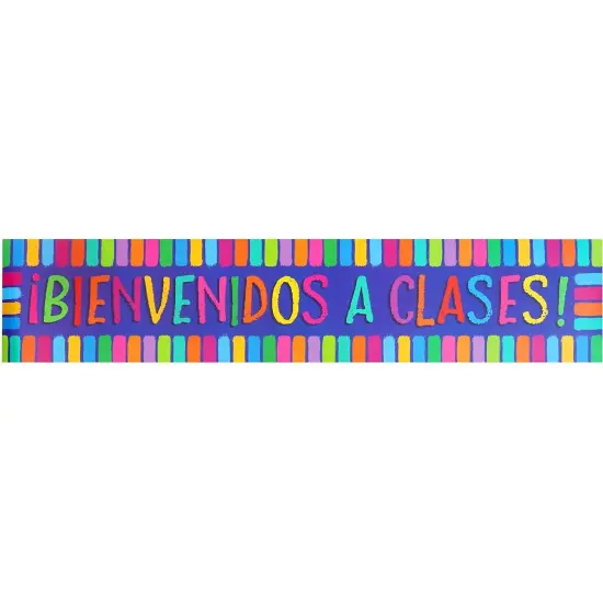 Bienvenidos Sign, Spanish Welcome Banners for Classrooms (39 x 8 In, 3 Pack) Multicolor {4}